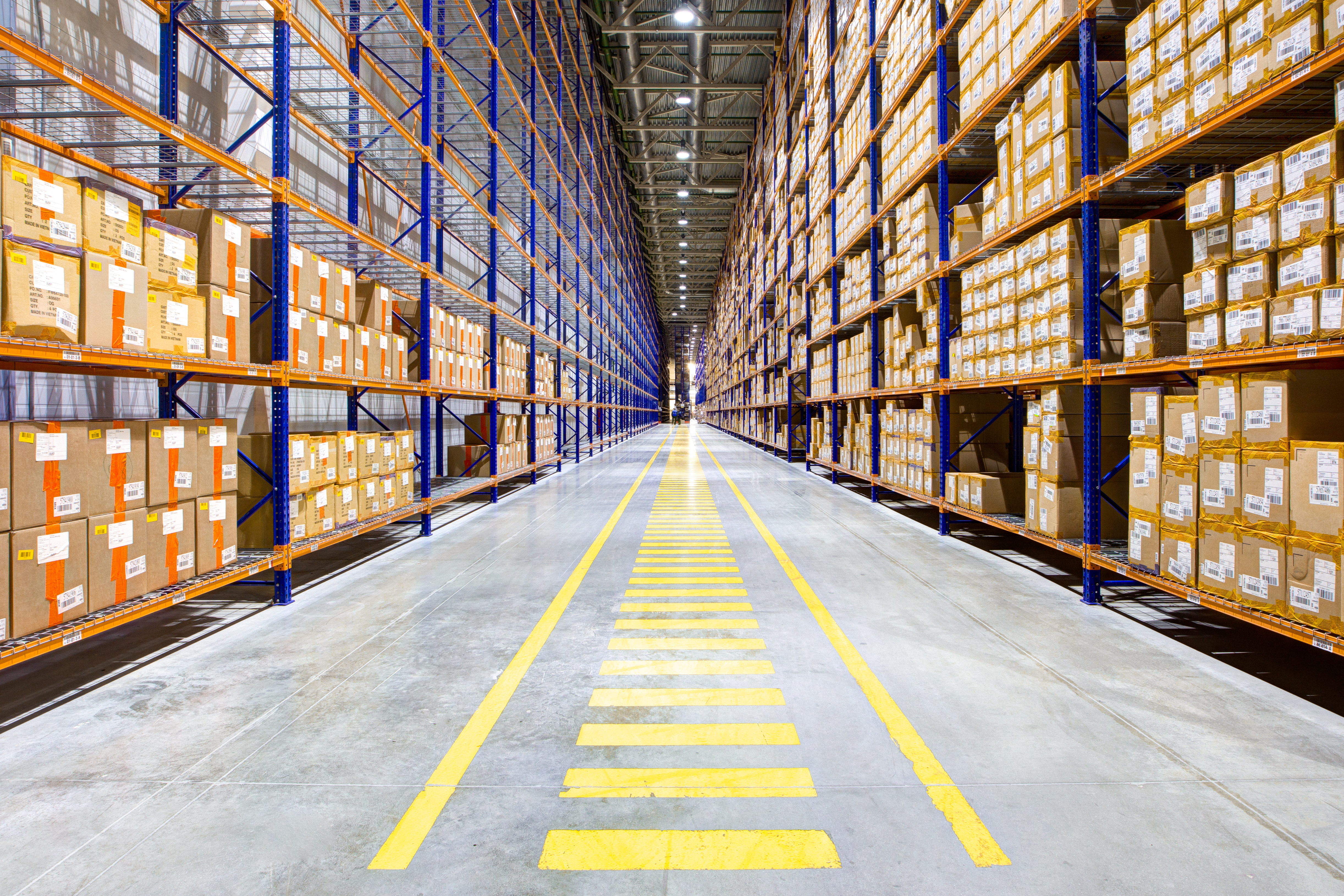 The inside of a clean warehouse after being treated for pests by Rest Easy Pest Control Nassau County.